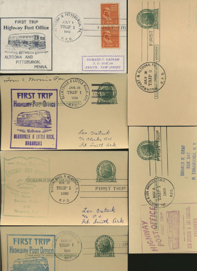 SCARCE 1950s HWY POST OFFICE 1ST DAY COVER COLLECTION: As pictured, scarce low volume issues