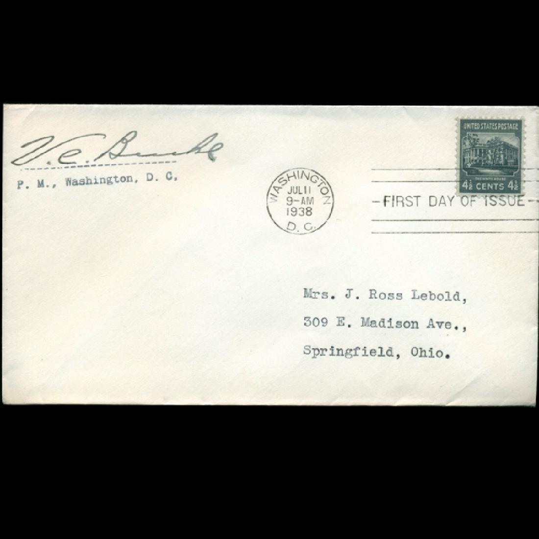 1938 US Postmaster Signed First Day Postal Cover (1 of 1)