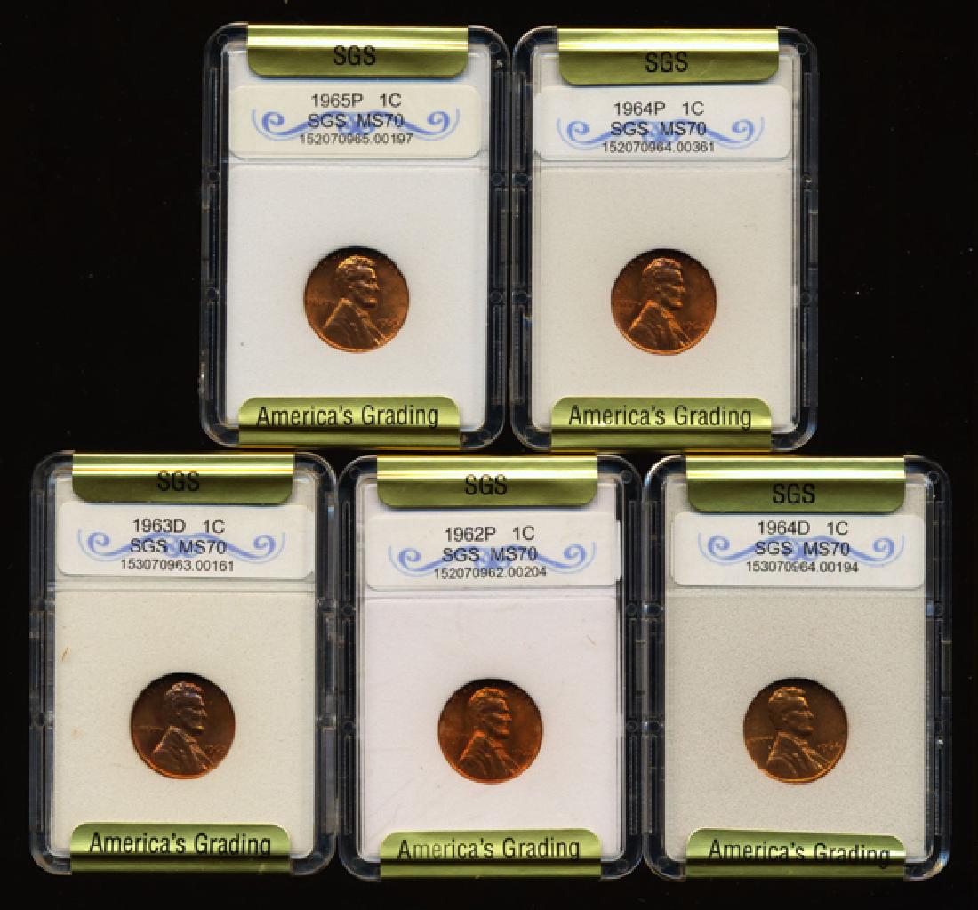 1962-65 Lincoln Cent Set Graded GEMS (1 of 2)