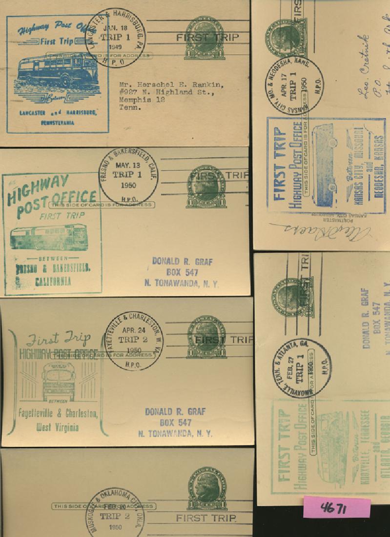 SCARCE 1950s HWY POST OFFICE 1ST DAY COVER COLLECTION: As pictured, scarce low volume issues