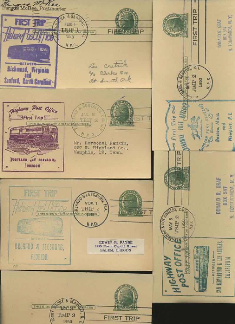 SCARCE 1950s HWY POST OFFICE 1ST DAY COVER COLLECTION: As pictured, scarce low volume issues