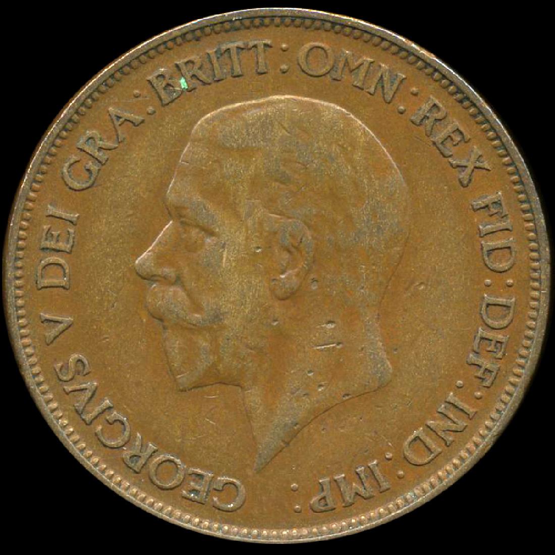 1929 British Geo V 1p XF (1 of 2)