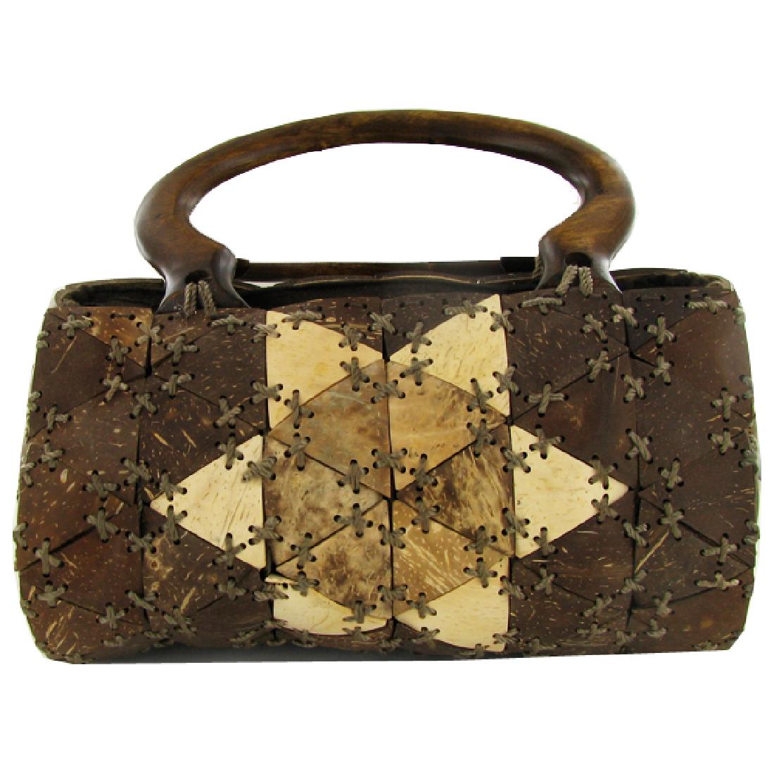 Handcrafted Polished Coconut Shell Handbag (1 of 2)