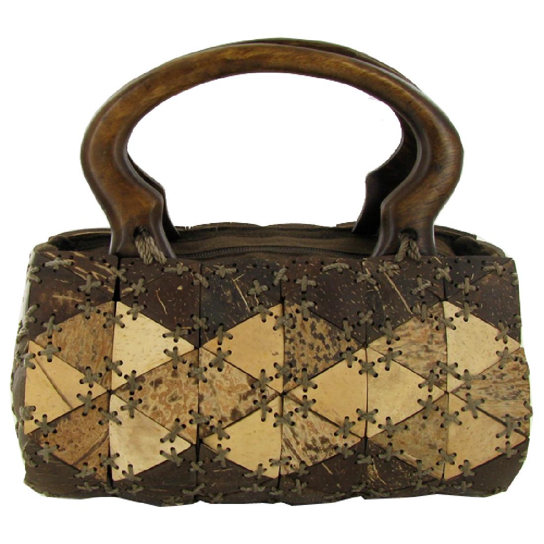 Handcrafted Polished Coconut Shell Handbag (1 of 2)