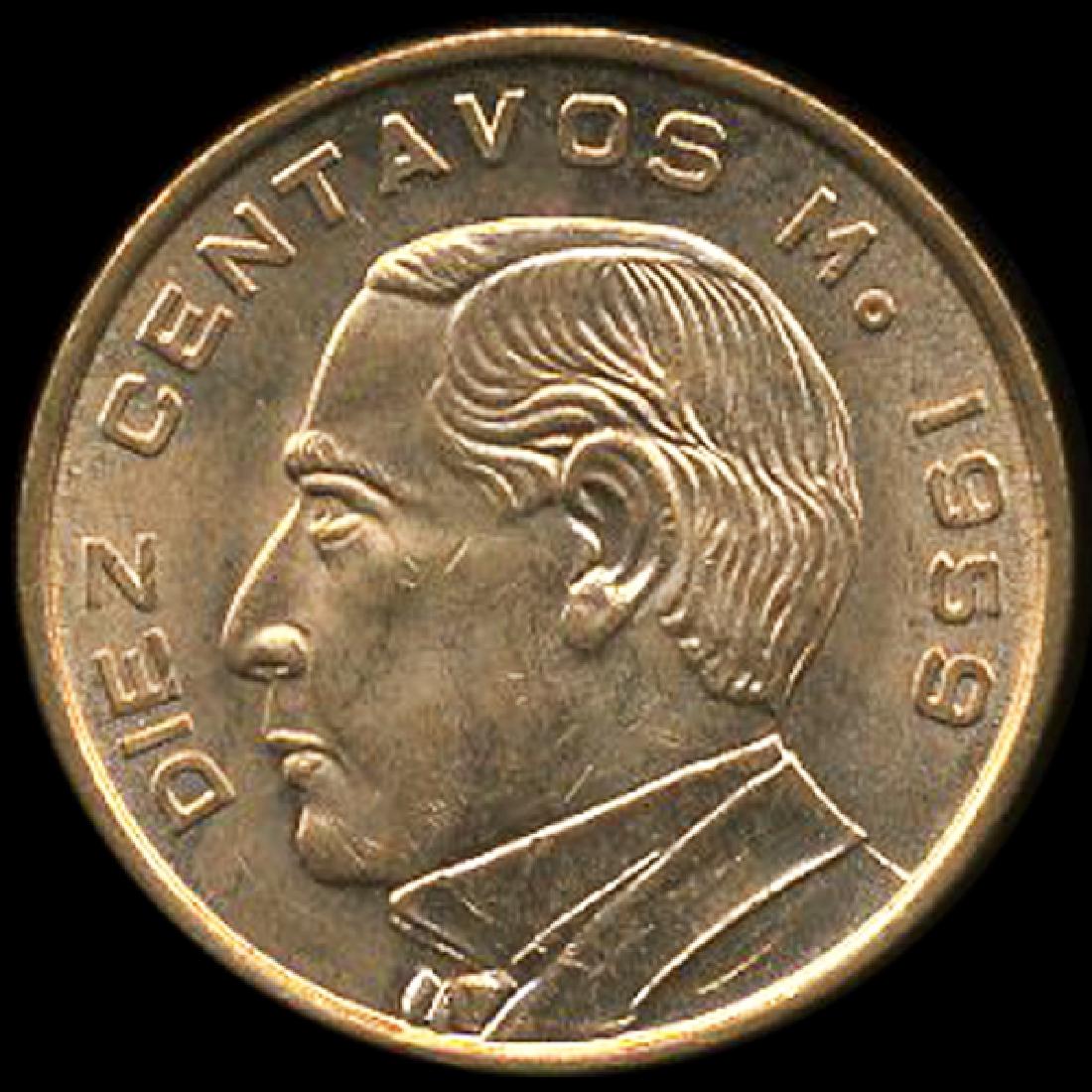 1959 Mexico 10c CHOICE+ Unc (1 of 2)