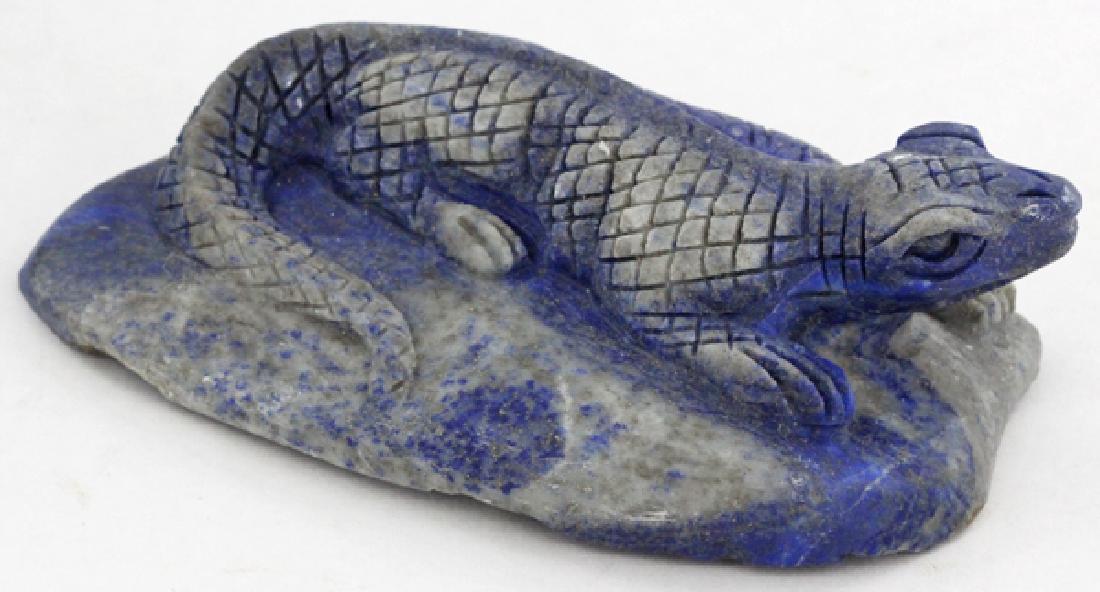 1290ct Handcarved Lapis Lizard (1 of 2)