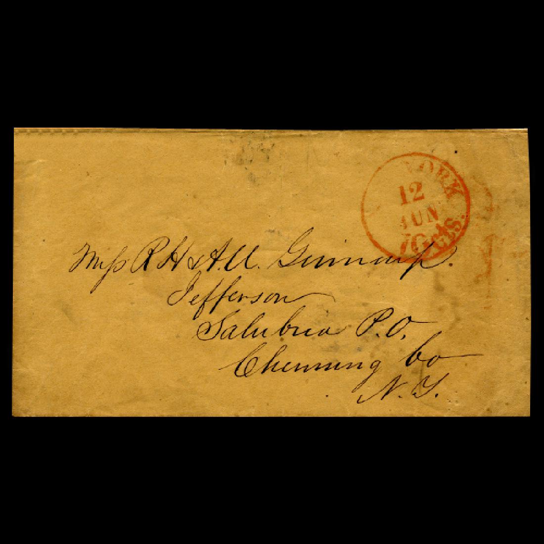 1840s NY Stampless Cover SCARCE (1 of 1)