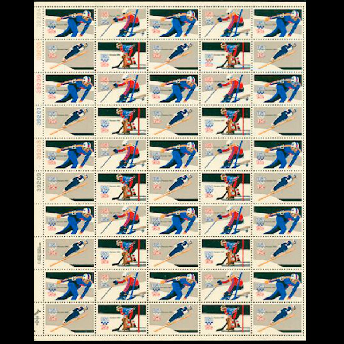 1980 US Sheet 15c Olympic Winter Games Stamps MNH (1 of 3)