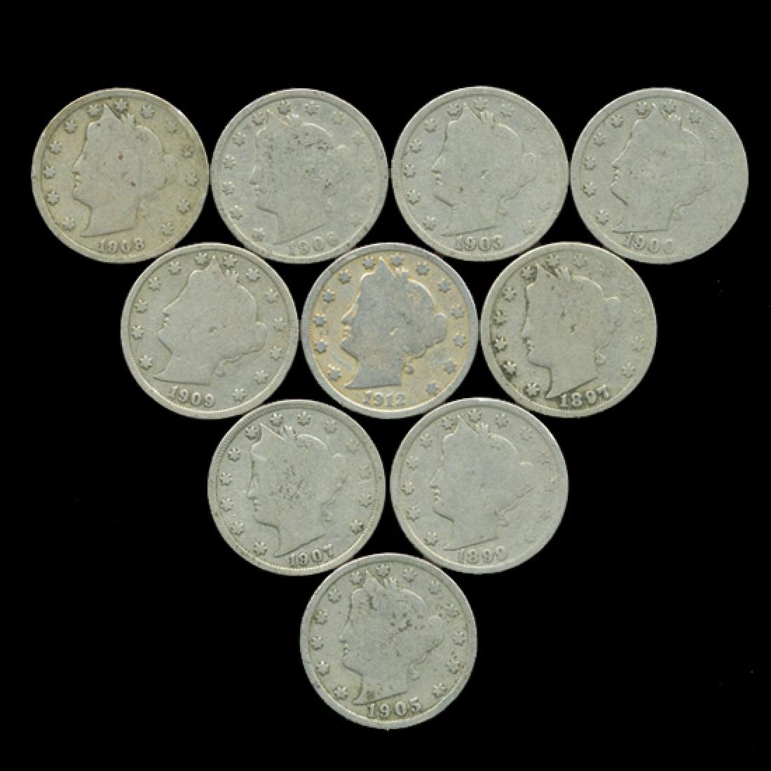 10 US Liberty V Nickel Coin Lot (1 of 1)