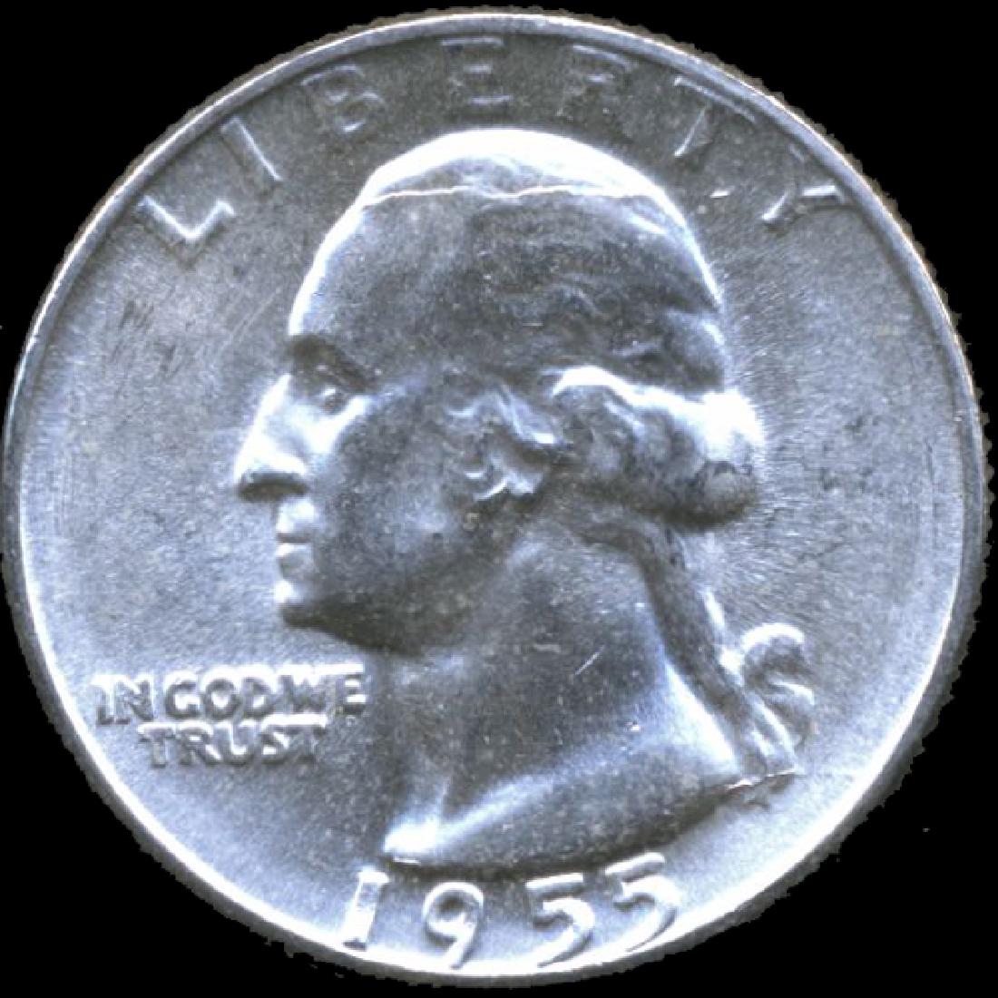 1955 Washington 25c Gem GEM+ Unc ERROR (1 of 2)