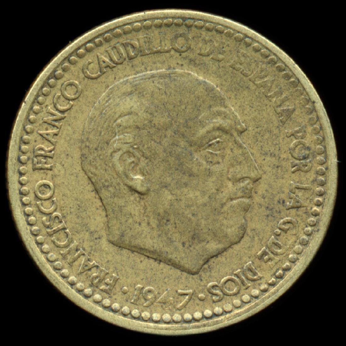 1953 Spain 1p XF+ Scarce (1 of 2)