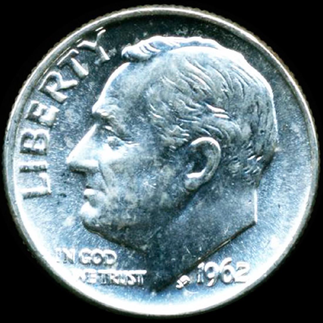 1962 FDR Silver 10c GEM Unc Full Bands (1 of 2)