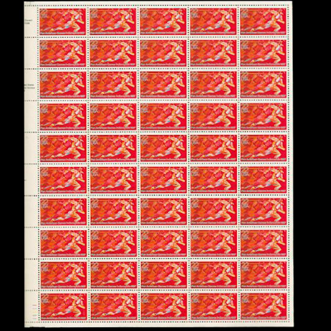 1987 US Sheet 22c Pan American Games Stamps MNH Scarce (1 of 1)