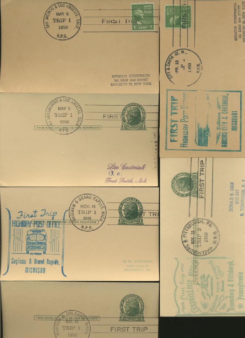 SCARCE 1950s HWY POST OFFICE 1ST DAY COVER COLLECTION: As pictured, scarce low volume issues