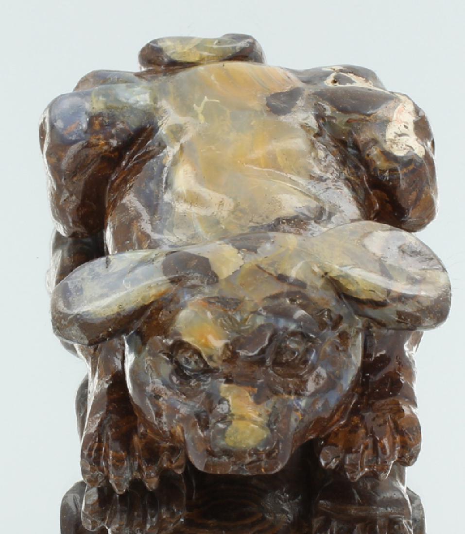 635ct Natural Boulder Opal Carved Dog (1 of 1)