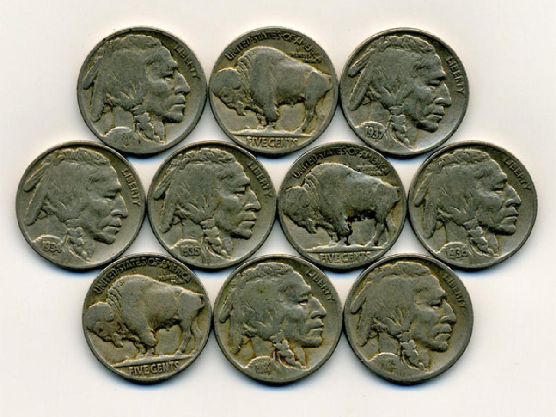 10 US Buffalo Nickel Coin Lot (1 of 1)