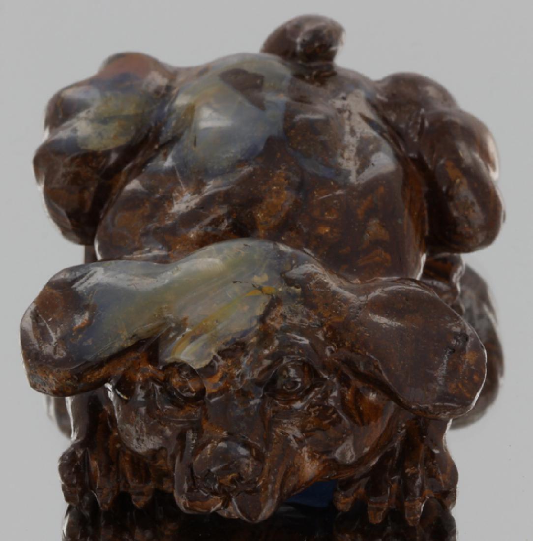 455ct Natural Boulder Opal Carved Dog (1 of 2)