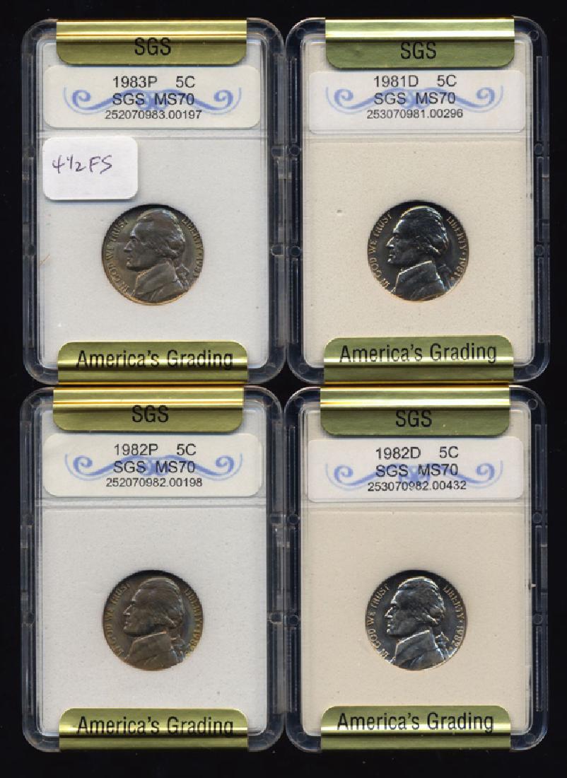 1981-83 Jefferson Nickel Set Graded GEMS (1 of 2)