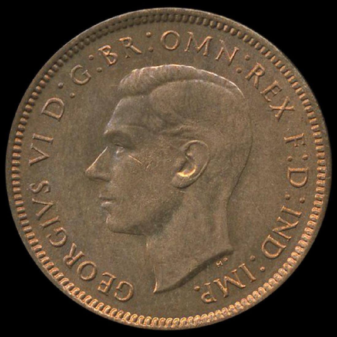 1940 Britian 1/4p CHOICE+ UNC ERROR: Scarce higher grade; speared letter;