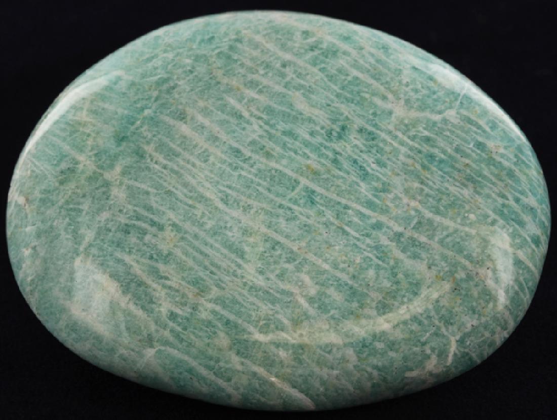 610ct Large Amazonite Cabochon: Excellent well-colored specimen