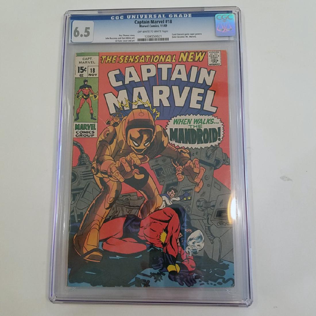 Comic Captain Marvel #18-1969 CGC Graded 6.5 F+ (1 of 1)