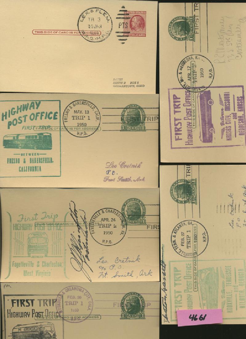 SCARCE 1950s HWY POST OFFICE 1ST DAY COVER COLLECTION: As pictured, scarce low volume issues