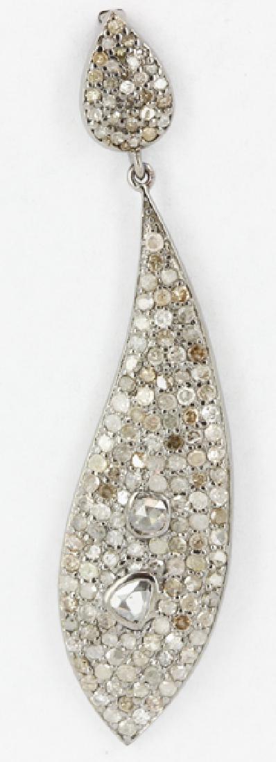 25.6twc Black Rhodium Sterling Diamond Pendant (1 of 1)