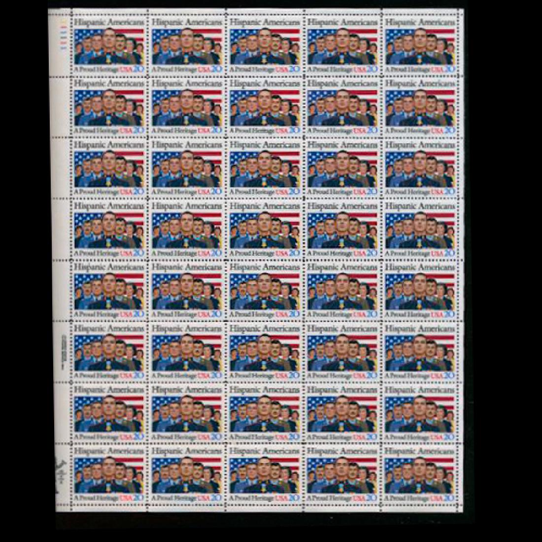 1984 US Sheet 20c Hispanic Americans Stamps MNH Scarce (1 of 1)
