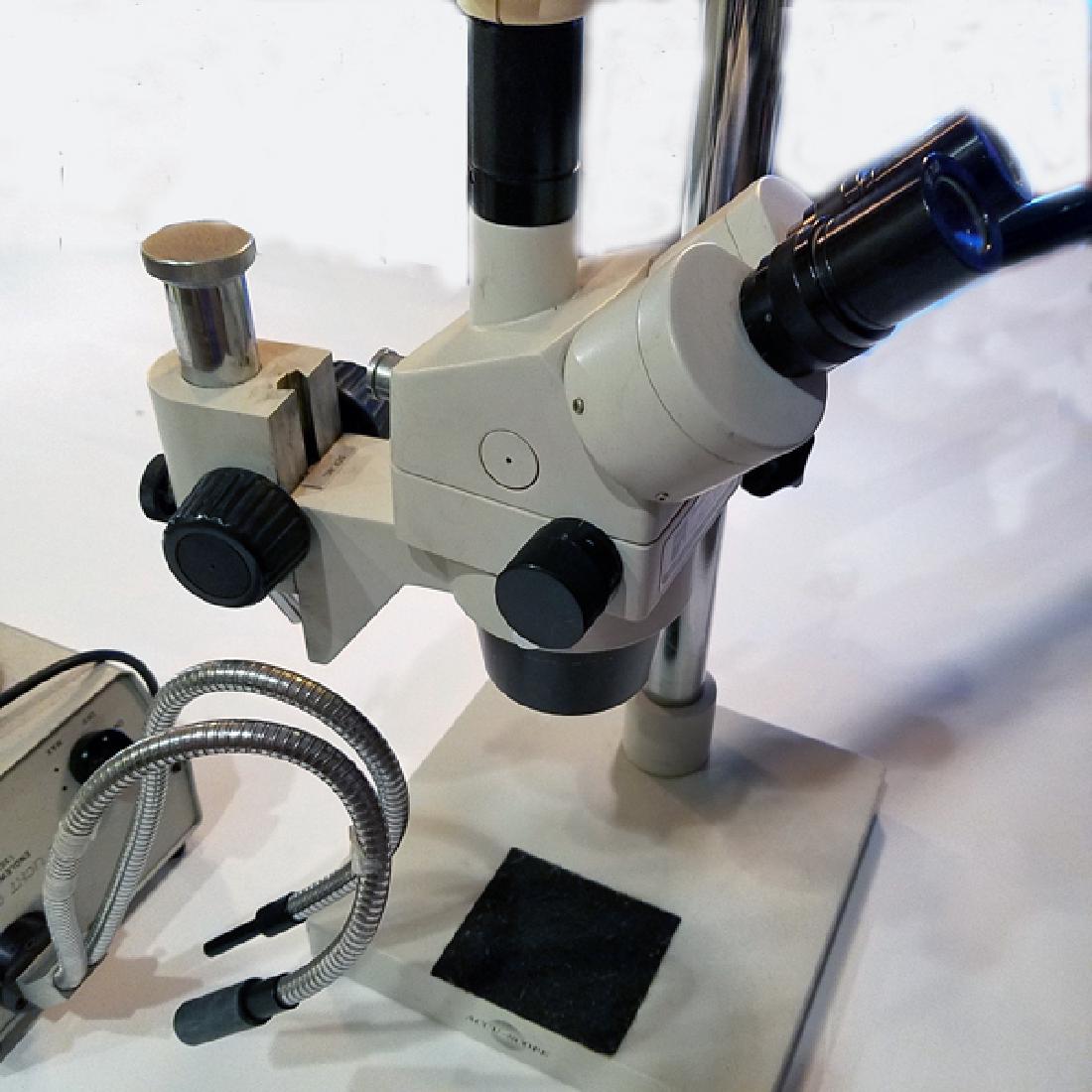 AmScope Stereo Boom Microsope W/Fiber Optic Light: Nice used heavy piece, fully operational
