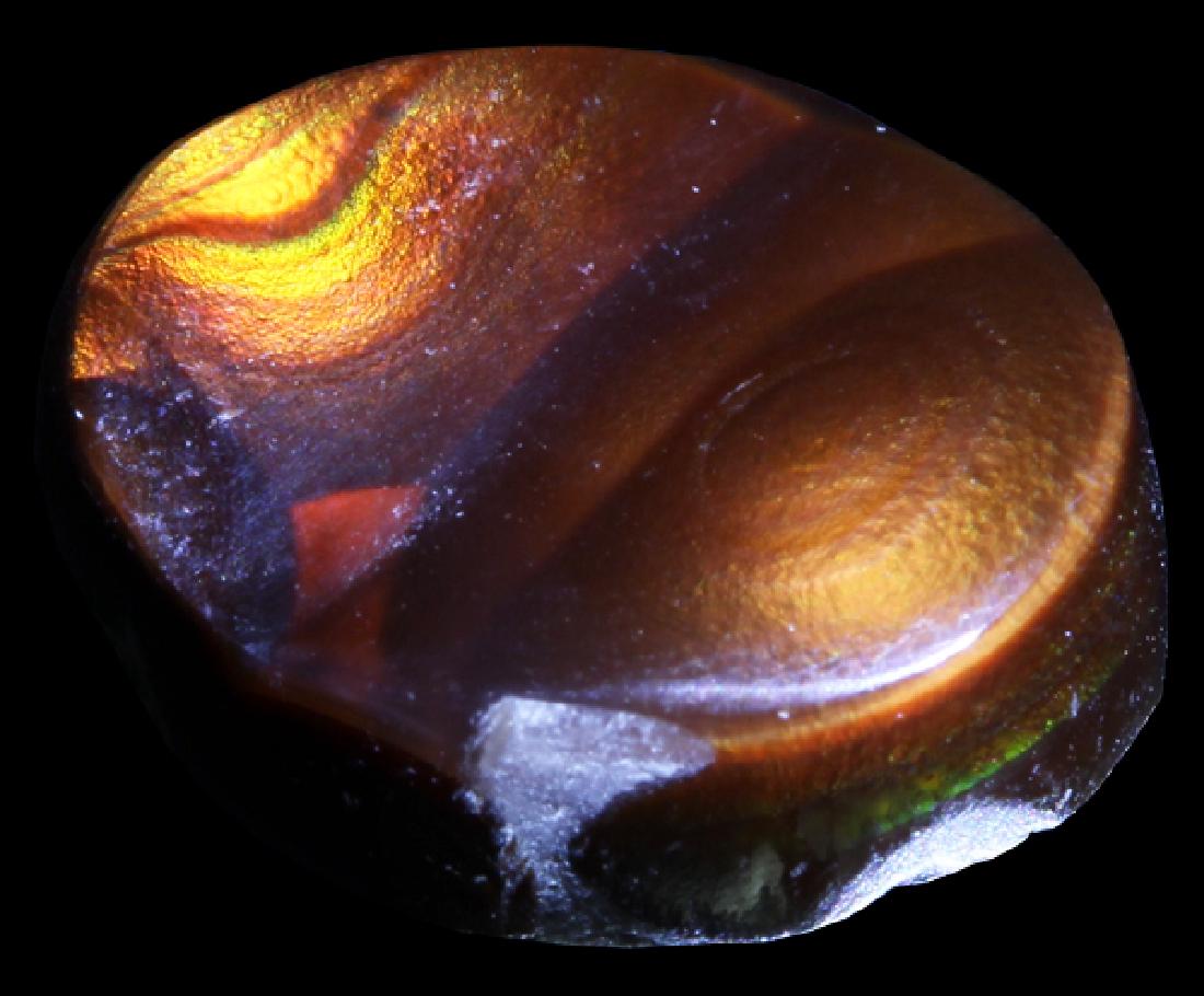 8ct Super HOT Mexican Fire Agate Mine Cut Cabochon (1 of 1)