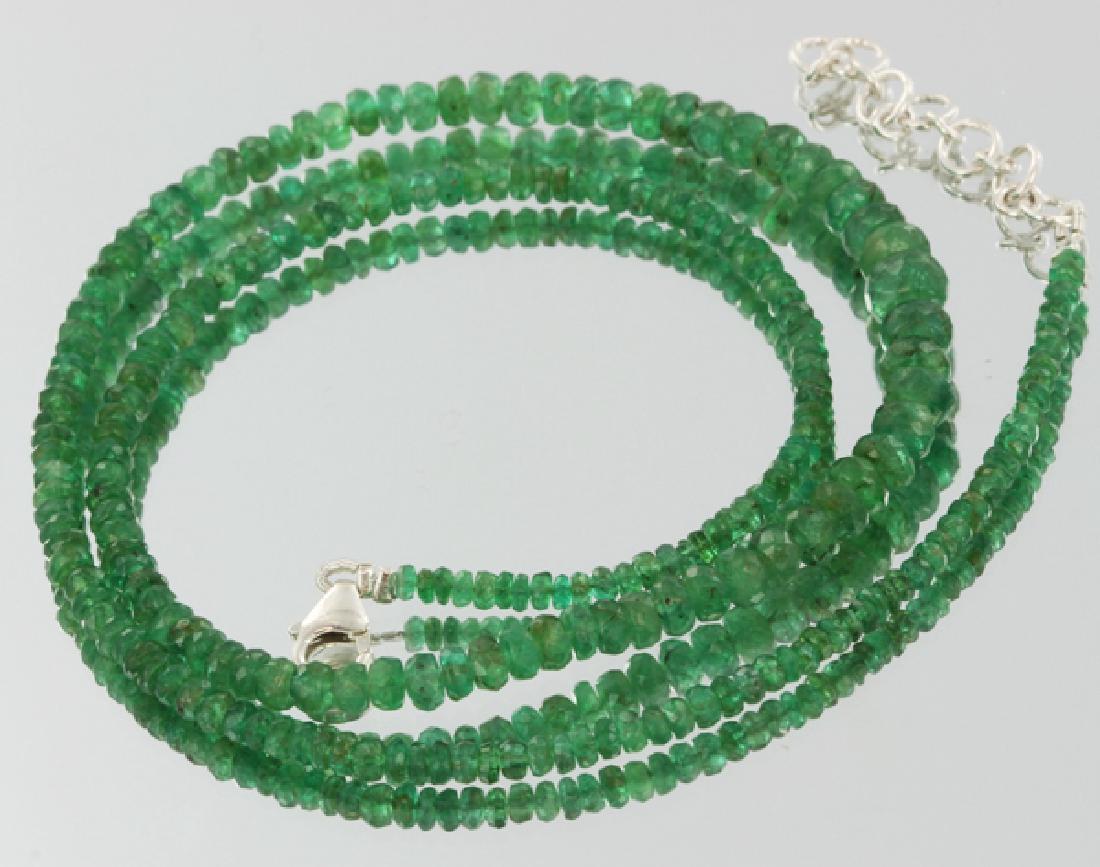 57.05ct Zambian Emerald Faceted Bead Strand (1 of 1)