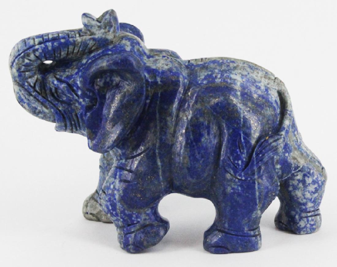 3030ct Handcarved Lapis Elephant (1 of 2)