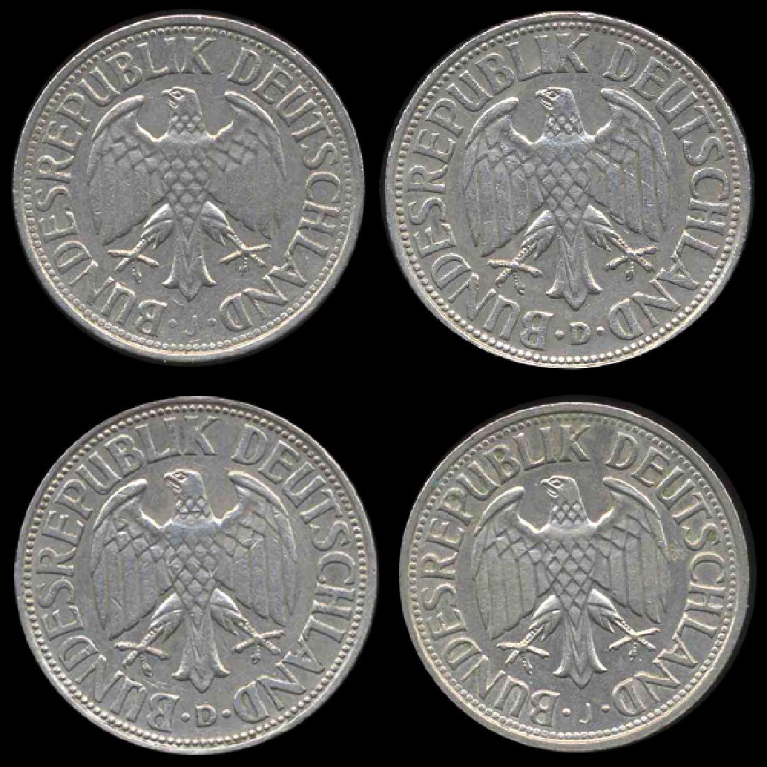 1967D/J Germany 1 Mark Hi Grade Scarce 4 Pcs (1 of 2)