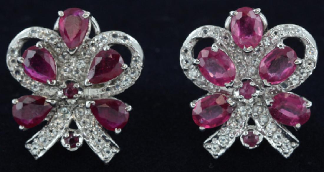 57.5twc Ruby Gold Vermeil  Earrings (1 of 1)