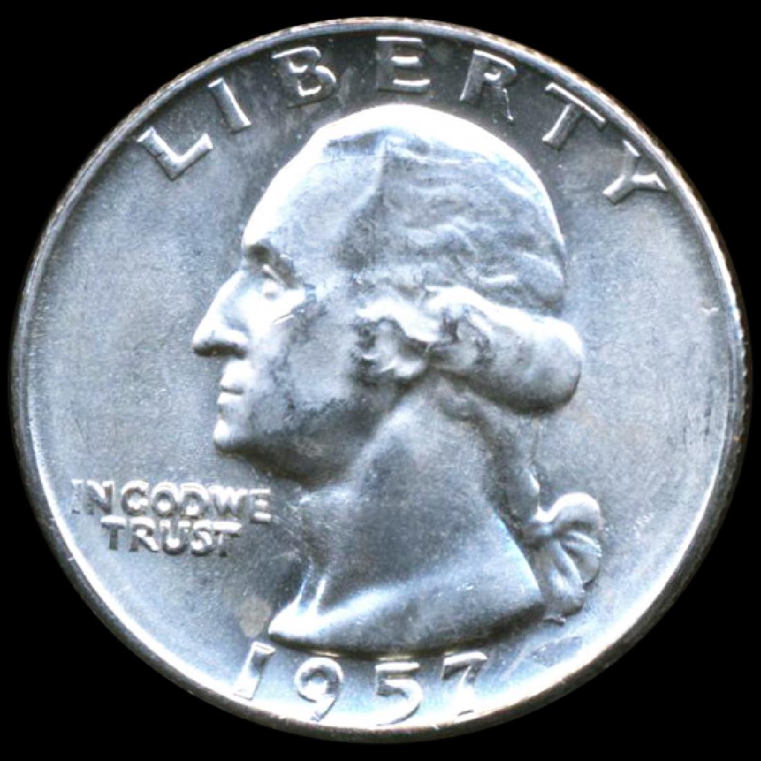 1957D Washington 25c GEM+ Lamination ERROR (1 of 2)