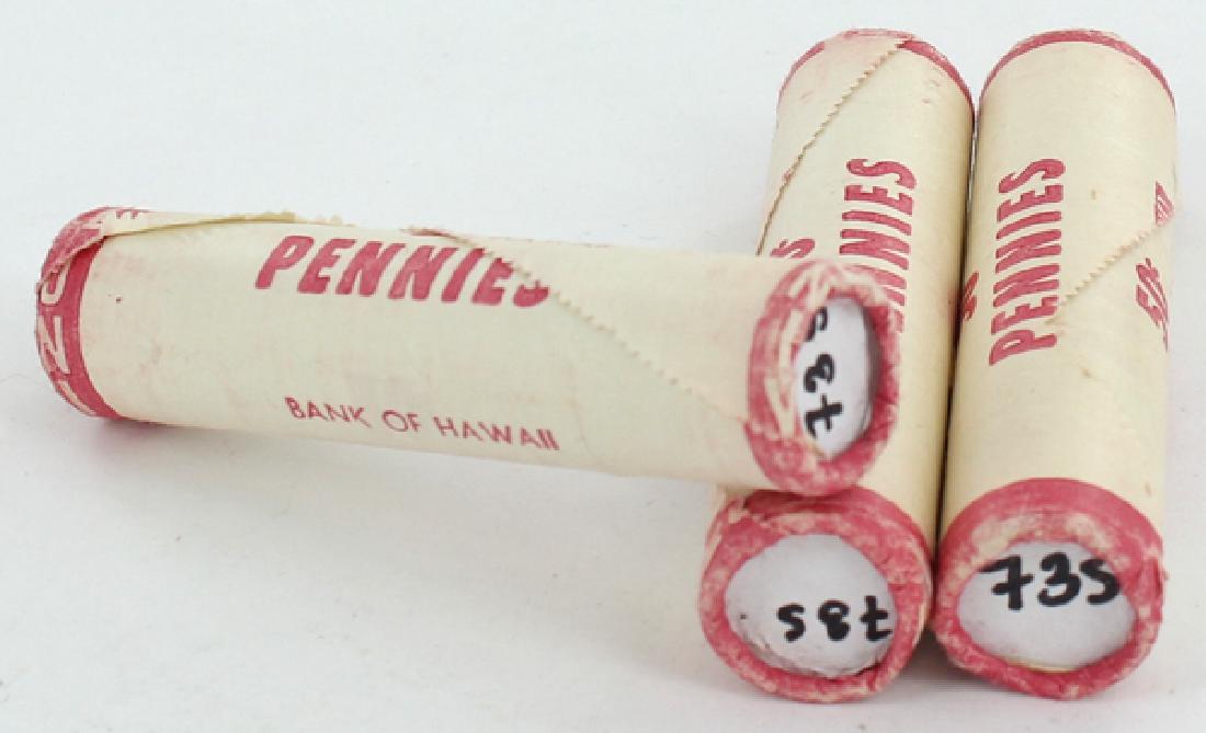 1973S Lincoln Cent Scarce Never Opened BU 3 Rolls (1 of 1)