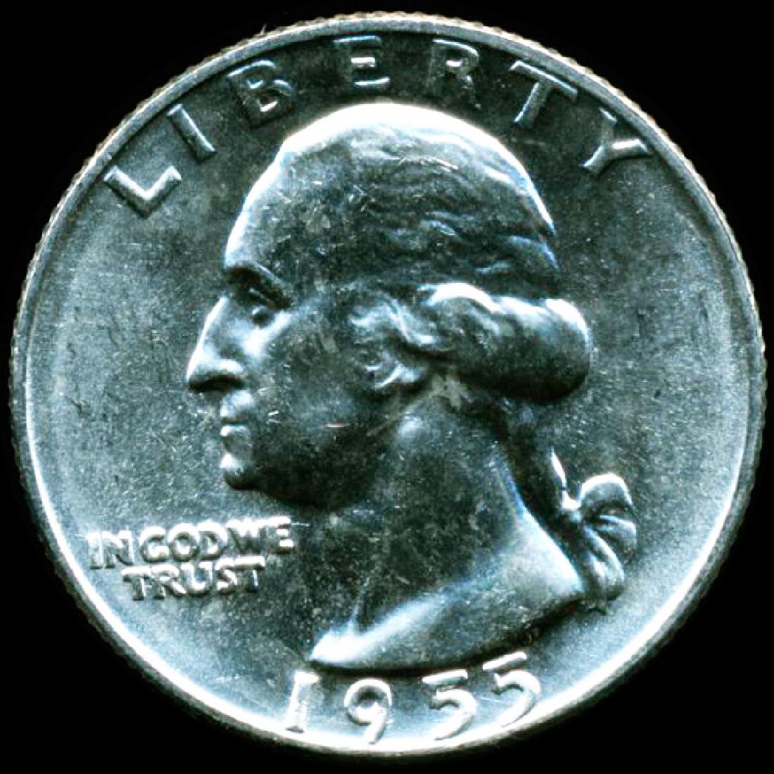 1955D Washington 25c CHOICE+ Unc (1 of 2)