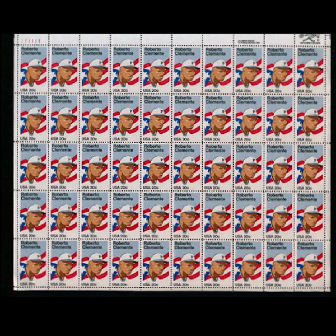 1984 US Sheet 20c Roberto Clemente  Stamps MNH Error (1 of 2)