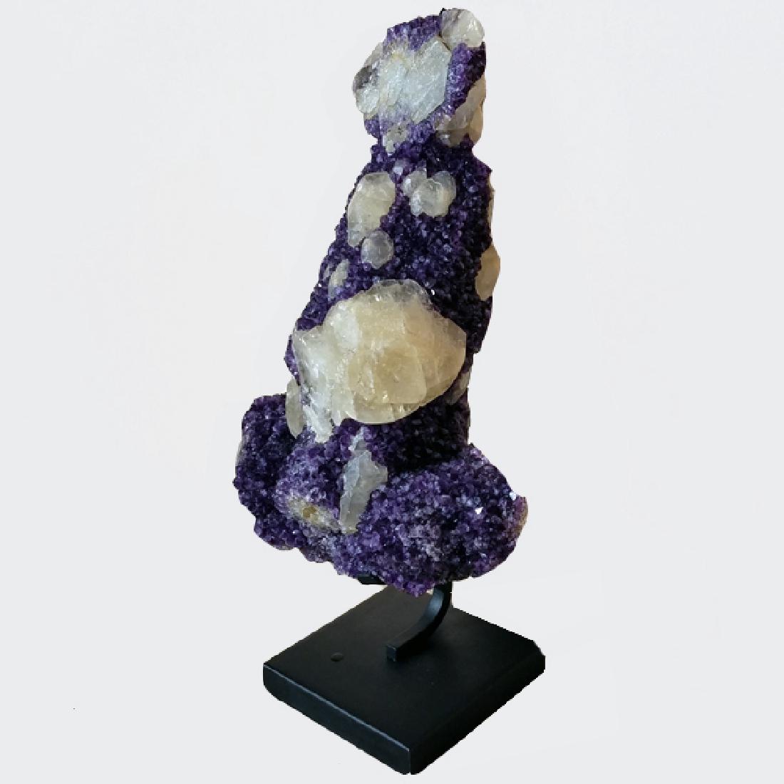 Amethyst Quartz & Calcite Mineral Specimen Art Piece (1 of 4)