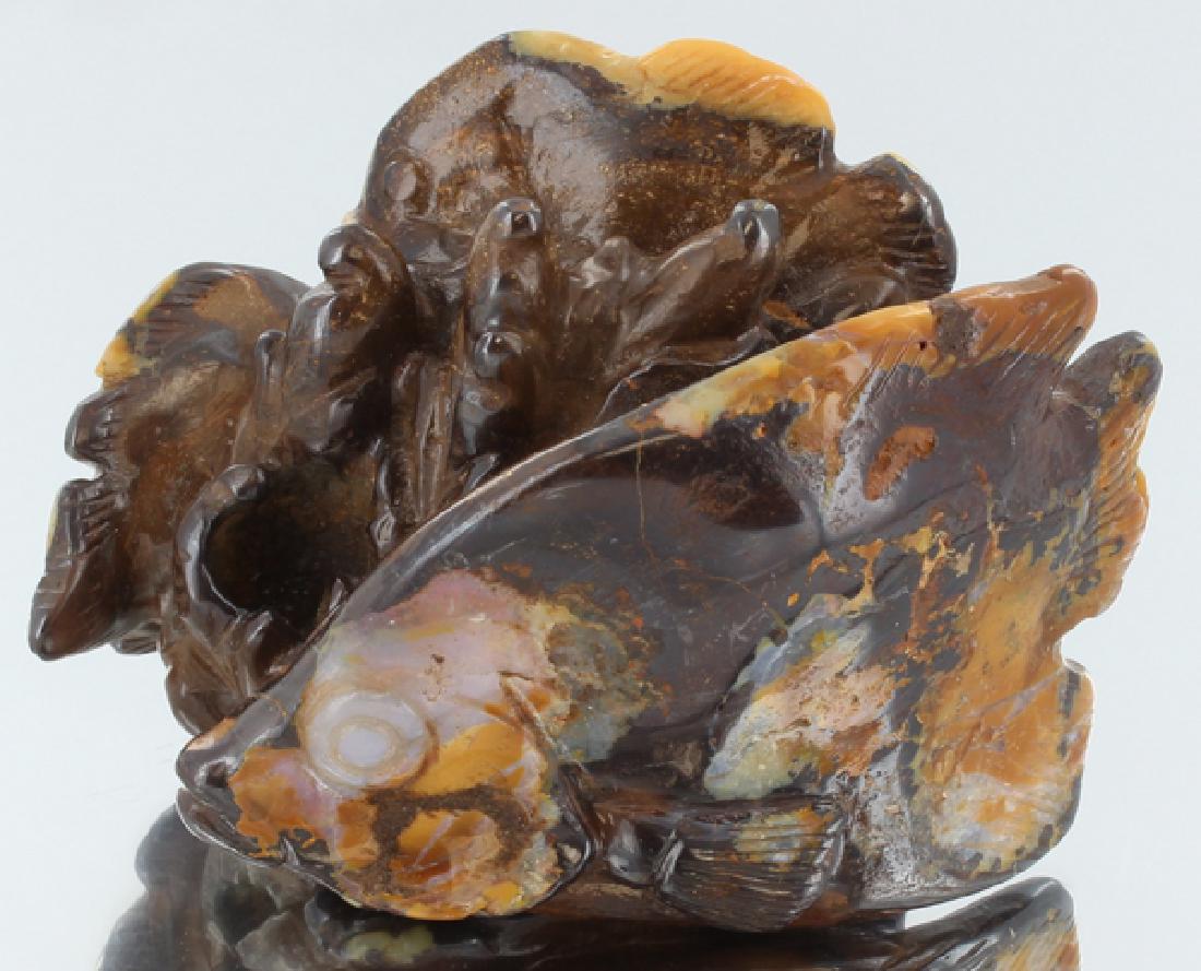 1155ct Natural Boulder Opal Carved Fish (1 of 1)