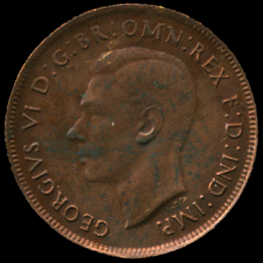 1943P Australia Large Penny Hi Grade MS63 HIGH BOOK VAL: Scarce hi-grade lo mintage piece