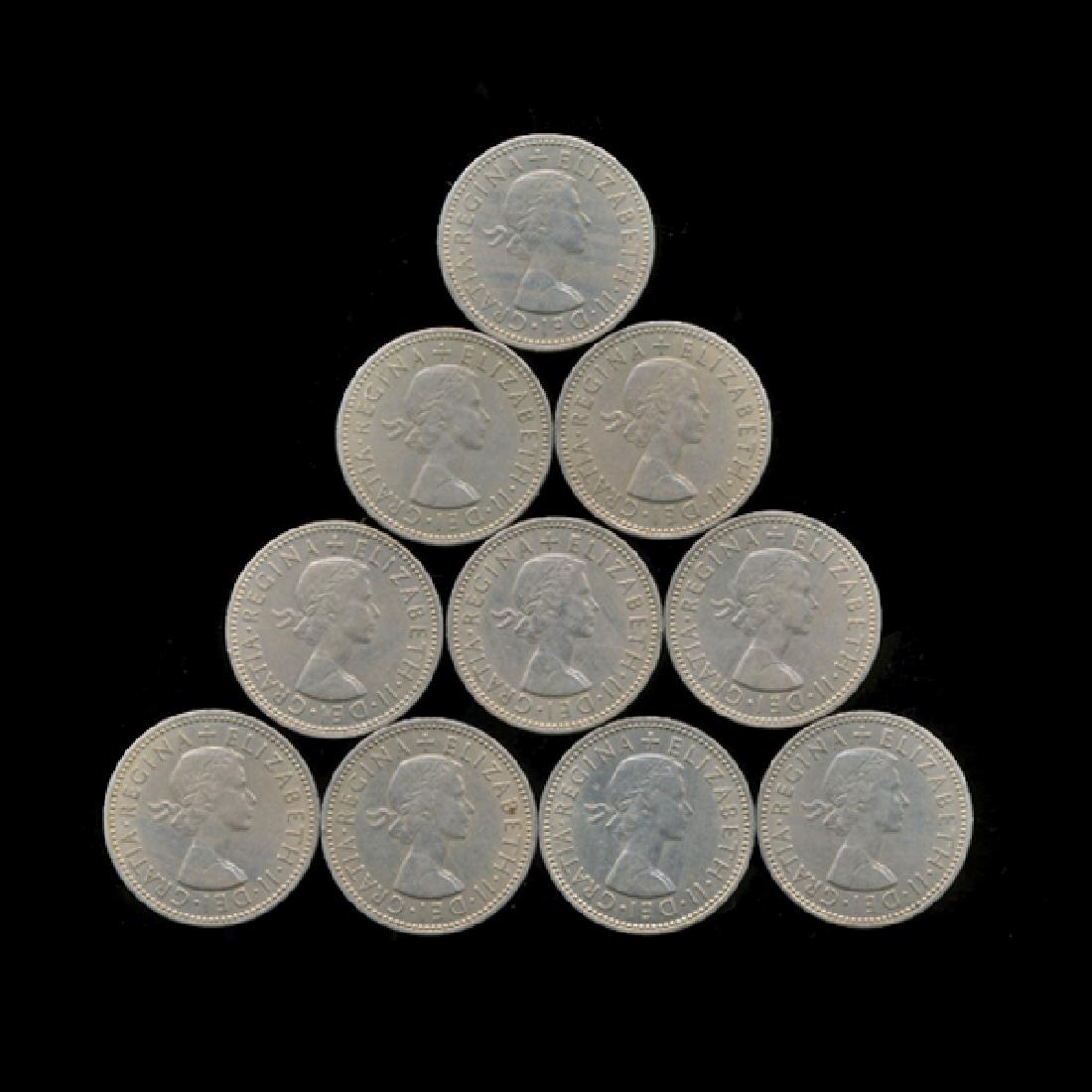 1959 GB Scarce Scottish Reverse Shilling XF/AU 10pcs (1 of 2)