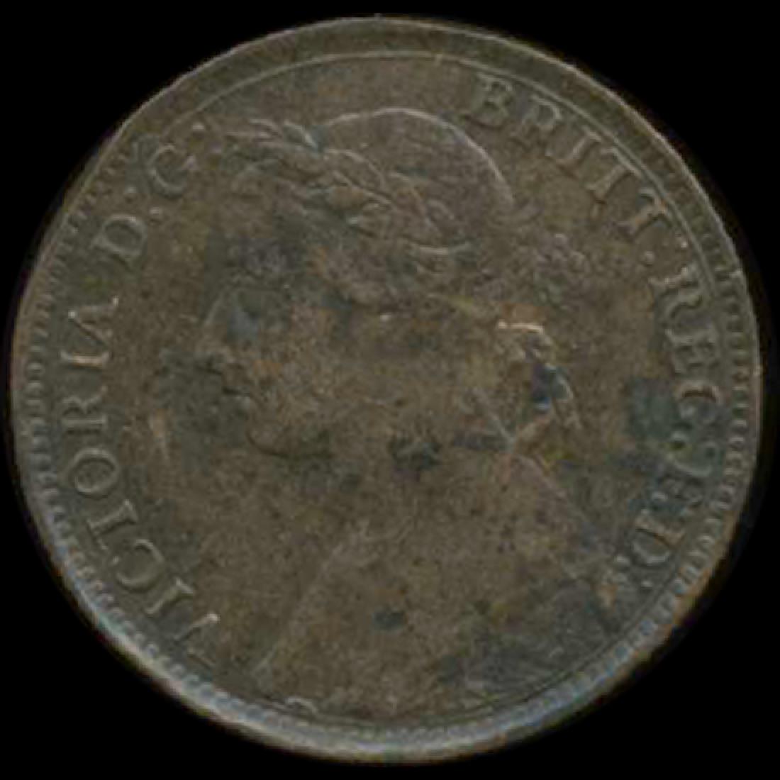 1895 Britain Victoria Farthing High Grade DATE (1 of 2)
