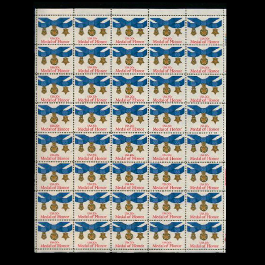 1983 US Sheet 20c Medal of Honor Stamps MNH Scarce (1 of 1)