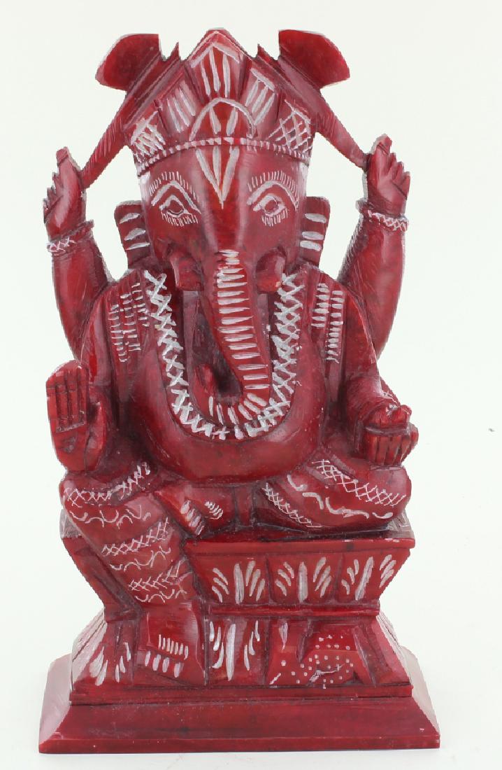 Handcarved Soapstone Ganesh Statue (1 of 2)