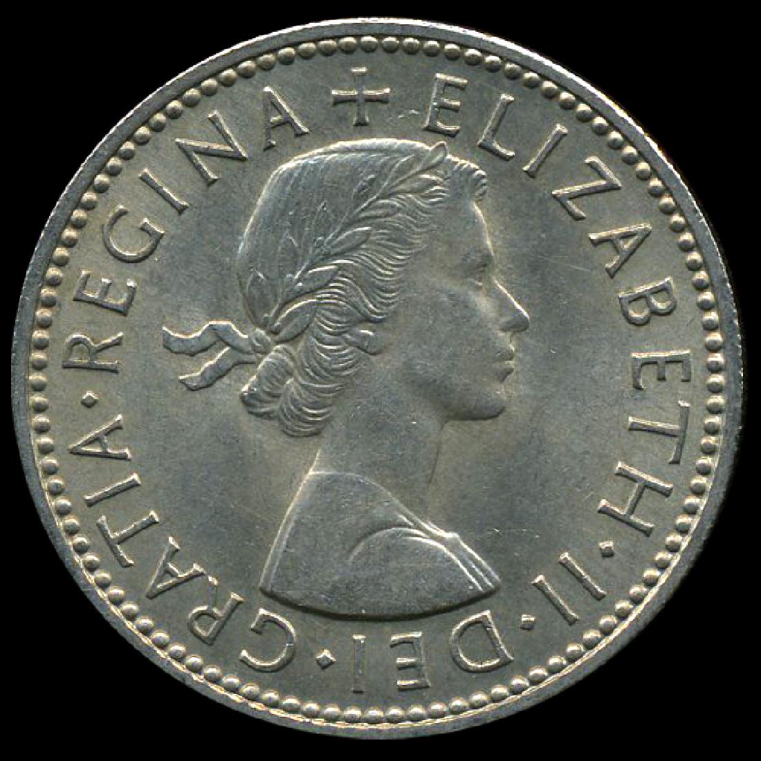 1959 British QE2 1 Shilling Scarce Scottish Rev CHOICE+ (1 of 2)