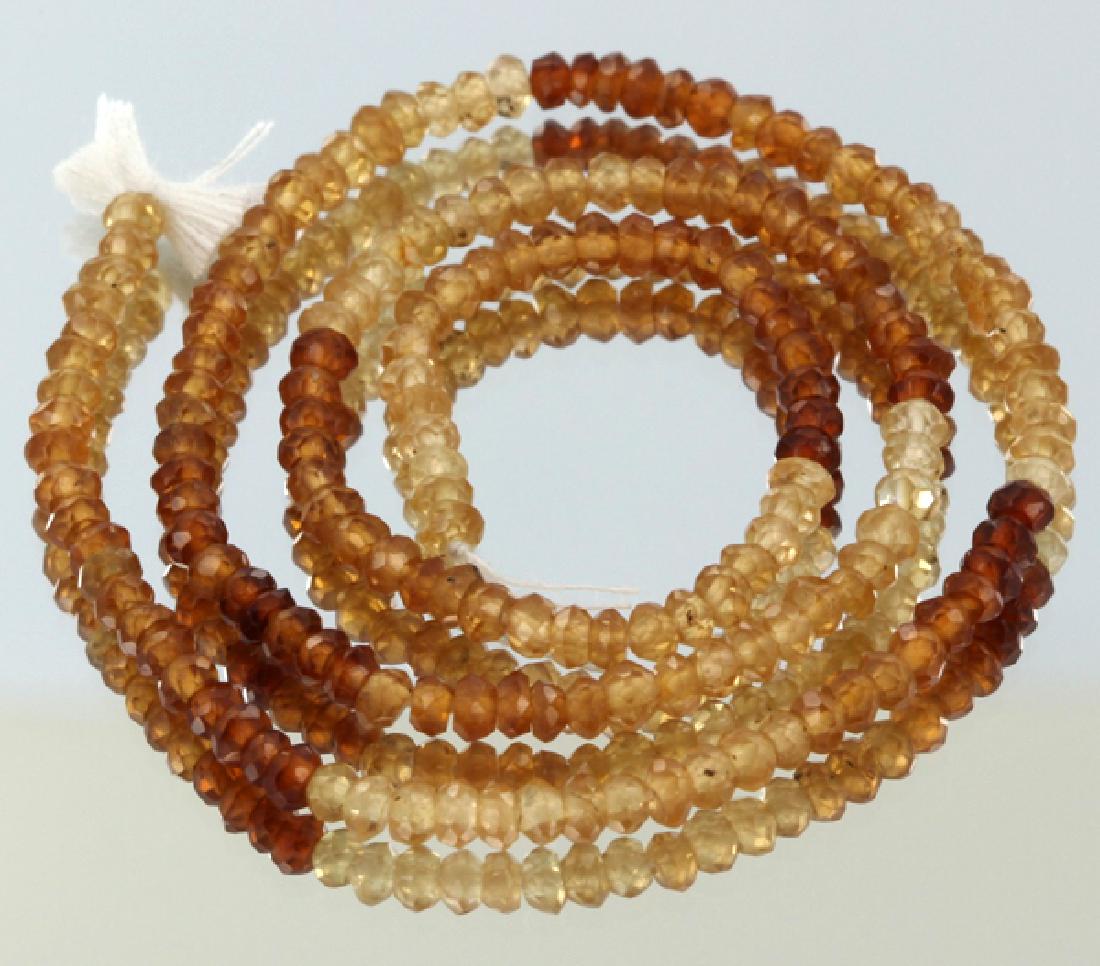 41.4ct Hessonite Garnet Faceted Bead Strand (1 of 1)