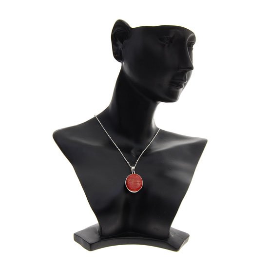 Red Coral & Sterling Necklace