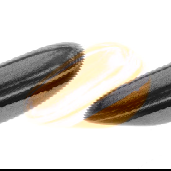 Handcarved Ebony Wood Worry Stone: Handcarved rare black and white ebony worry stone/massage implement; 4"