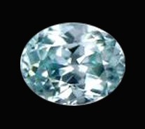 1.16ct Sky Blue Zircon Oval Facet Cambodia: Excellent hi grade piece; well cut and colored; with treatment